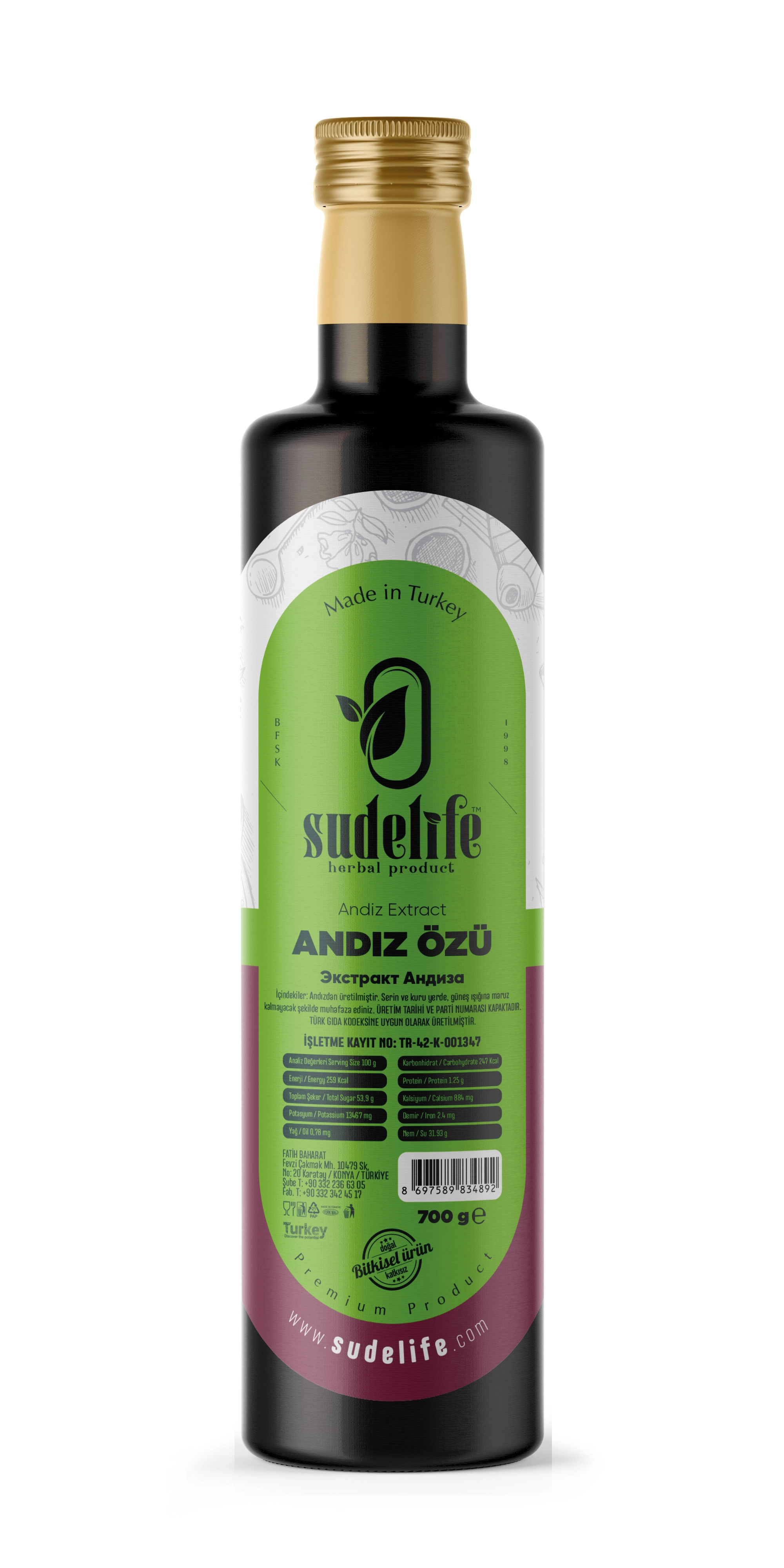 FATİH SUDE ANDIZ ÖZÜ ŞİŞE 700 g