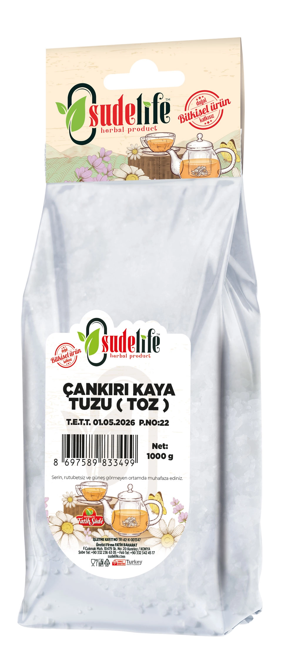 FATİH SUDE ÇANKIRI KAYA TUZU ( TOZ ) 1000 G