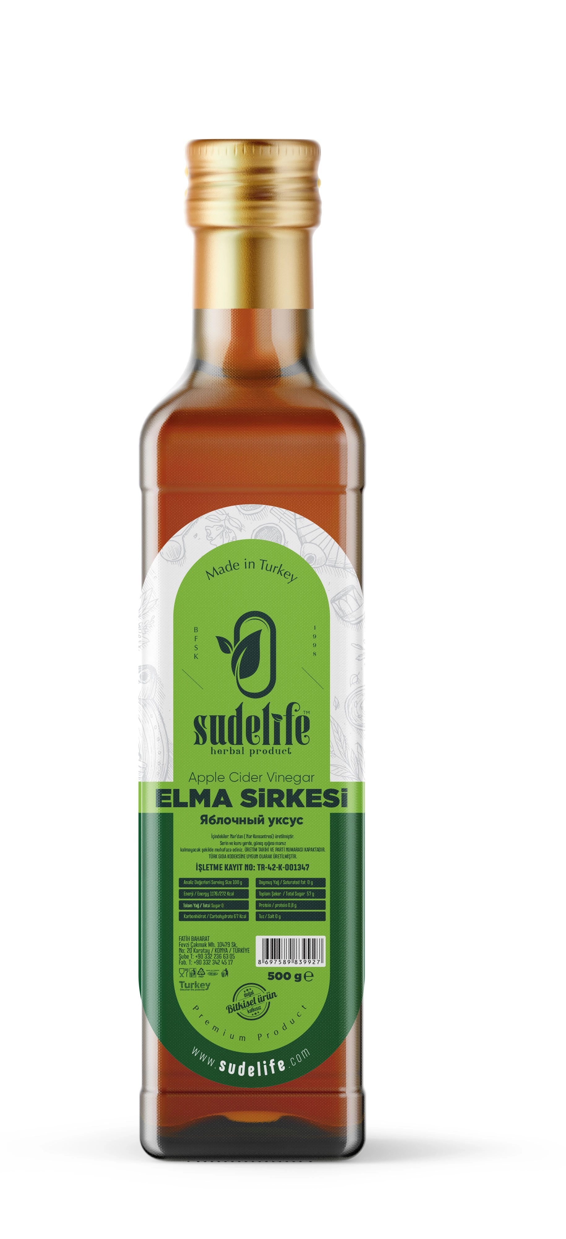 FATİH SUDE ELMA SİRKESİ 500 ML