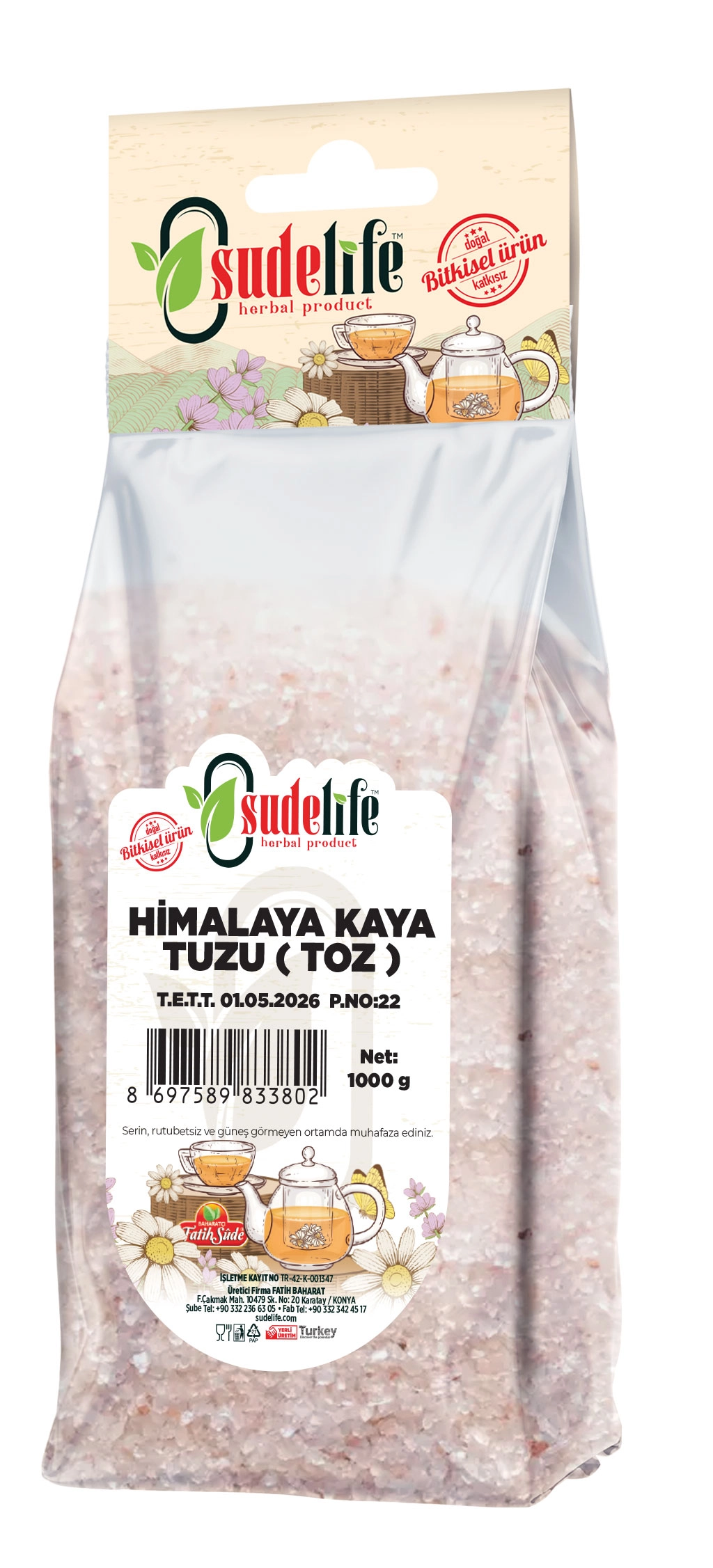 FATİH SUDE HİMALAYA KAYA TUZU ( TOZ ) 1000 G