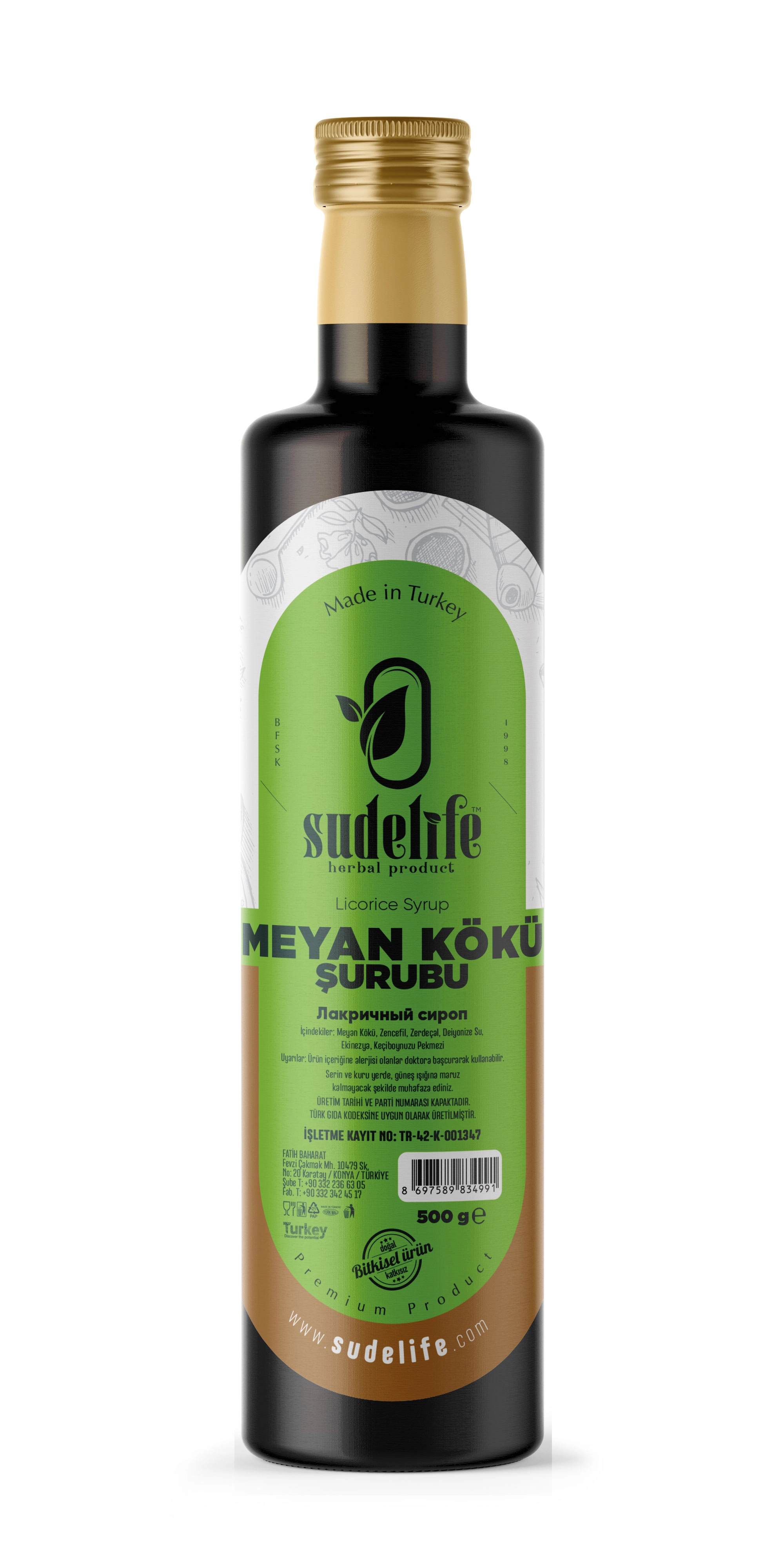 FATİH SUDE MEYAN KÖKÜ ŞURUBU 500 ML