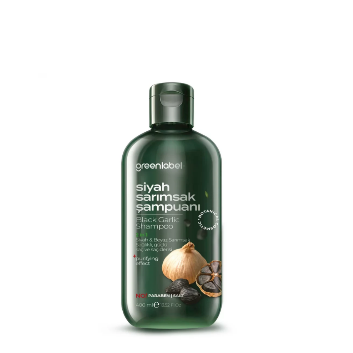 GREENLABEL 2 İN 1 BEYAZ & SİYAH SARIMSAK ŞAMPUANI 400 ML.