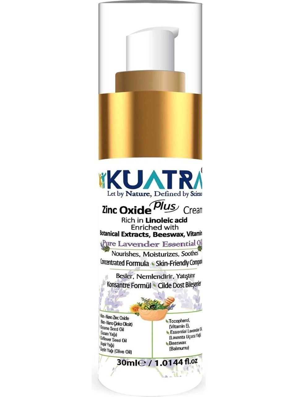 KUATRA ÇİNKO OKSİT PLUS KREM (CİLT LEKESİ ÖNLEMEYE YARDIMCI) 30 ML