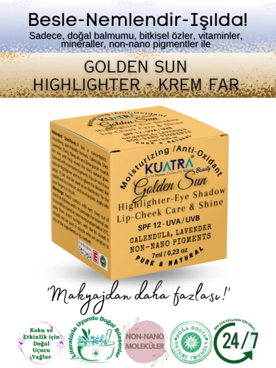 KUATRA GOLDEN SUN DUDAK YANAK BALM 7 ML.