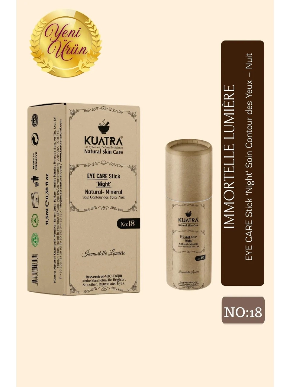 KUATRA İMMORTELLE LUMİERE GÖZ ÇEVRESİ STİCK GECE BAKIM 11,5 ML