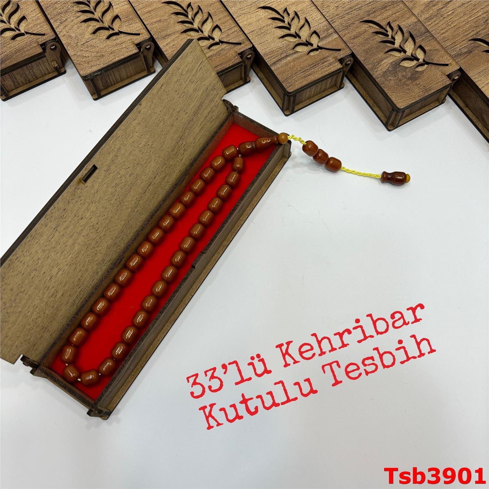 KUTULU 33 LÜ TESBİH KEHRİBAR