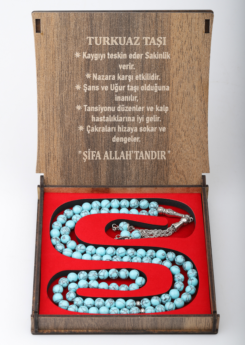KUTULU 99 LU TESBİH TURKUAZ TAŞI