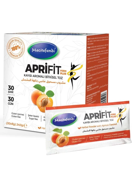 MECİTEFENDİ APRİFİT FORM PLUS 30 ŞASE (KAYISI AROMALI BİTKiSEL TOZ)