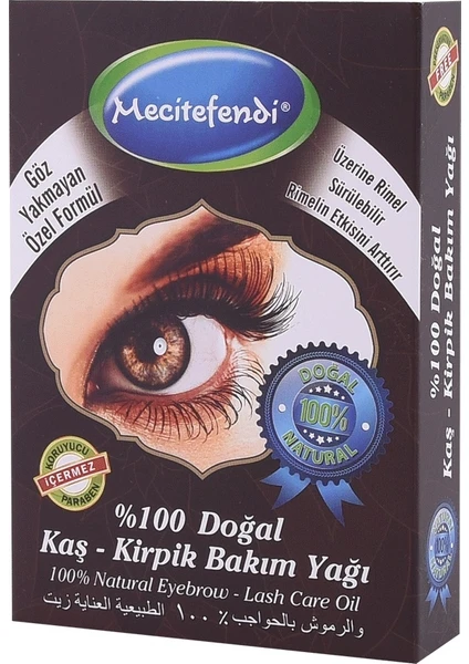 MECİTEFENDİ % 100 DOĞAL KAŞ- KİRPİK BAKIM YAĞI ( 2*8 ml.)