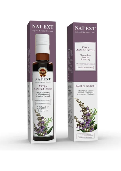 NAT-EXT VİTEX AGNUS-CASTUS (HAYIT TOHUMU, CİVAN PERÇEMİ) SIVI EKSTRAKTI 250 ML