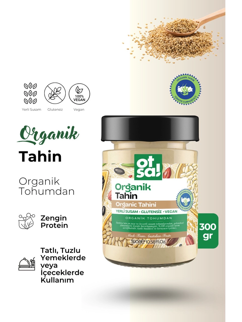 OTSA ORGANİK TAHİN 300 G.
