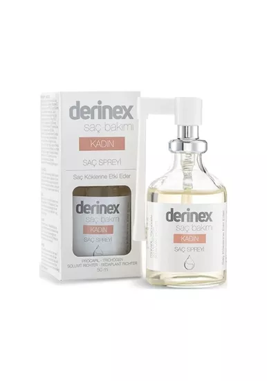 DERİNEX SAÇ DÖKÜLMESİNE KARŞI ETKİLİ SAÇ SPREYİ - KADIN 50 ML