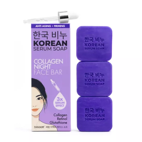 GREEN LABEL KOREAN COLLAGEN NIGHT FACE BAR-KOLAJEN GECE YÜK BAKIM SABUNU 3*60GR