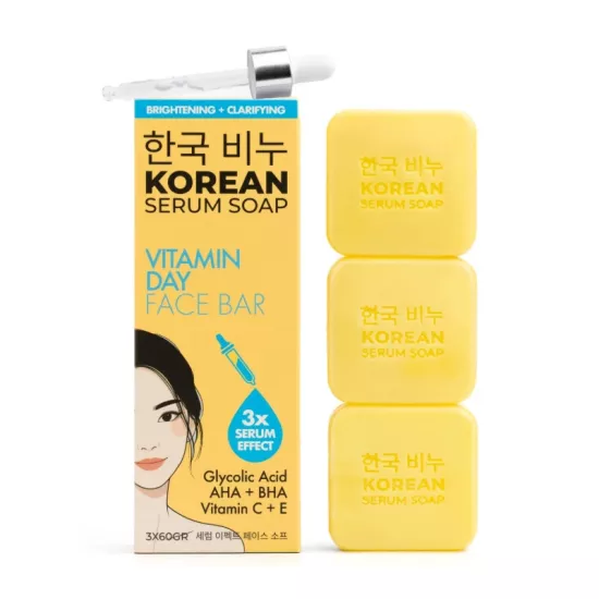 GREEN LABEL KOREAN VITAMIN DAY FACE BAR-VİTAMİN GÜNLÜK AYDINLATICI YÜZ SABUNU 3*60GR
