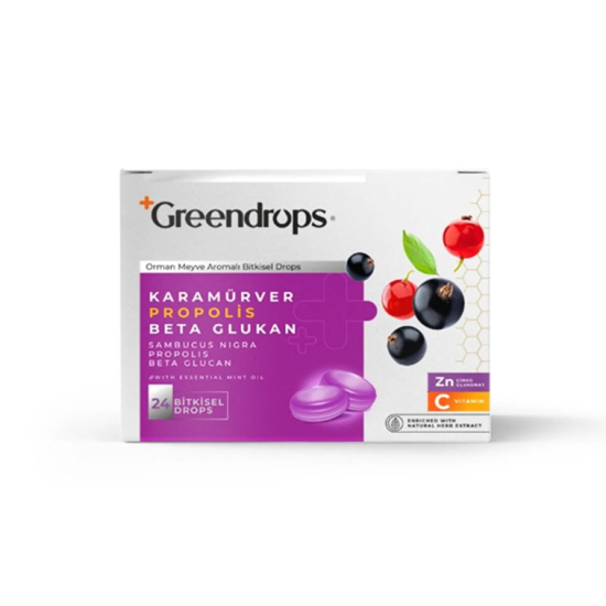 GREENDROPS  KARA MÜRVER & PROPOLİS & BETAGLUKAN 24 BİTKİSEL DROPS