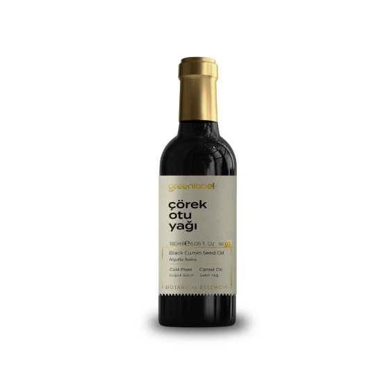 GREENLABEL ÇÖREK OTU YAĞI *YERLİ TOHUM 180 ML. (SOĞUK SIKIM)