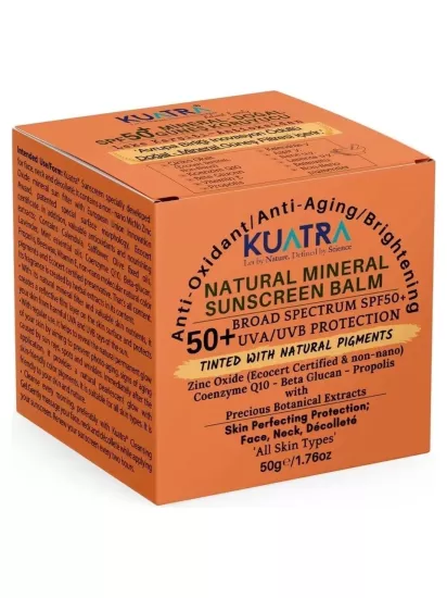 KUATRA SPF 50+ DOĞAL MİNERAL NEM GÜNEŞ KORUYUCU RENKLİ *BALM 50 ML