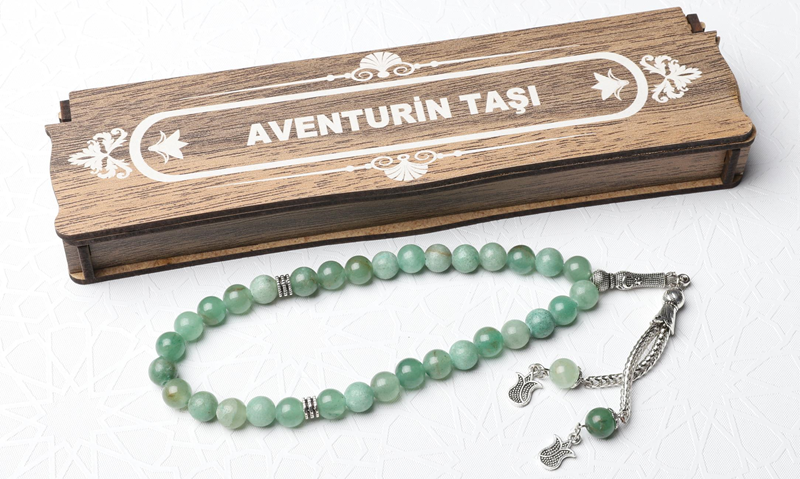 KUTULU 33 LÜ TESBİH AVENTURİN TAŞI
