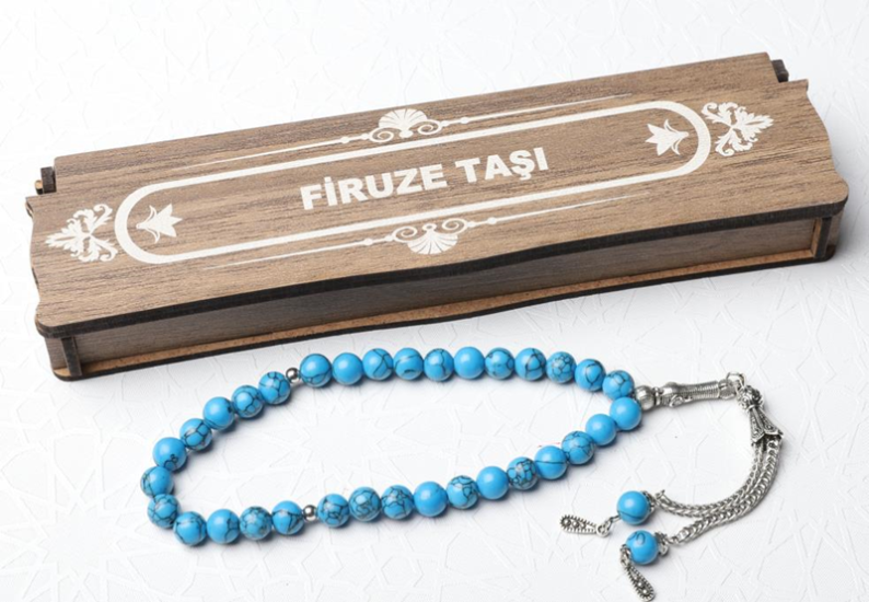 KUTULU 33 LÜ TESBİH FİRUZE TAŞI