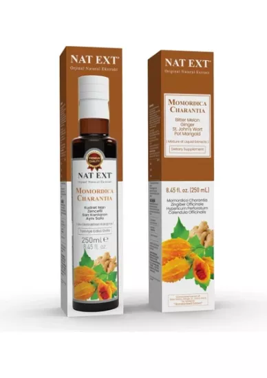NAT-EXT MOMORDİCA CHARANTİA (KUDRET NARI,ZENCEFİL,SARI KANTARON) SIVI EKSTRAKTI 250 ML