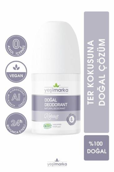 YEŞİL MARKA DOĞAL DEODORANT - KOKUSUZ 50 ML