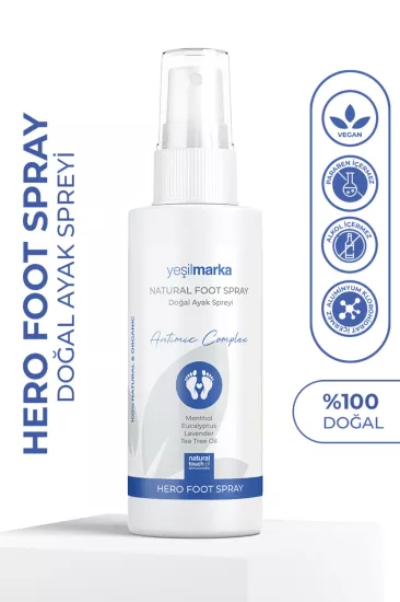 YEŞİL MARKA HERO DOĞAL AYAK SPREYİ 100ML