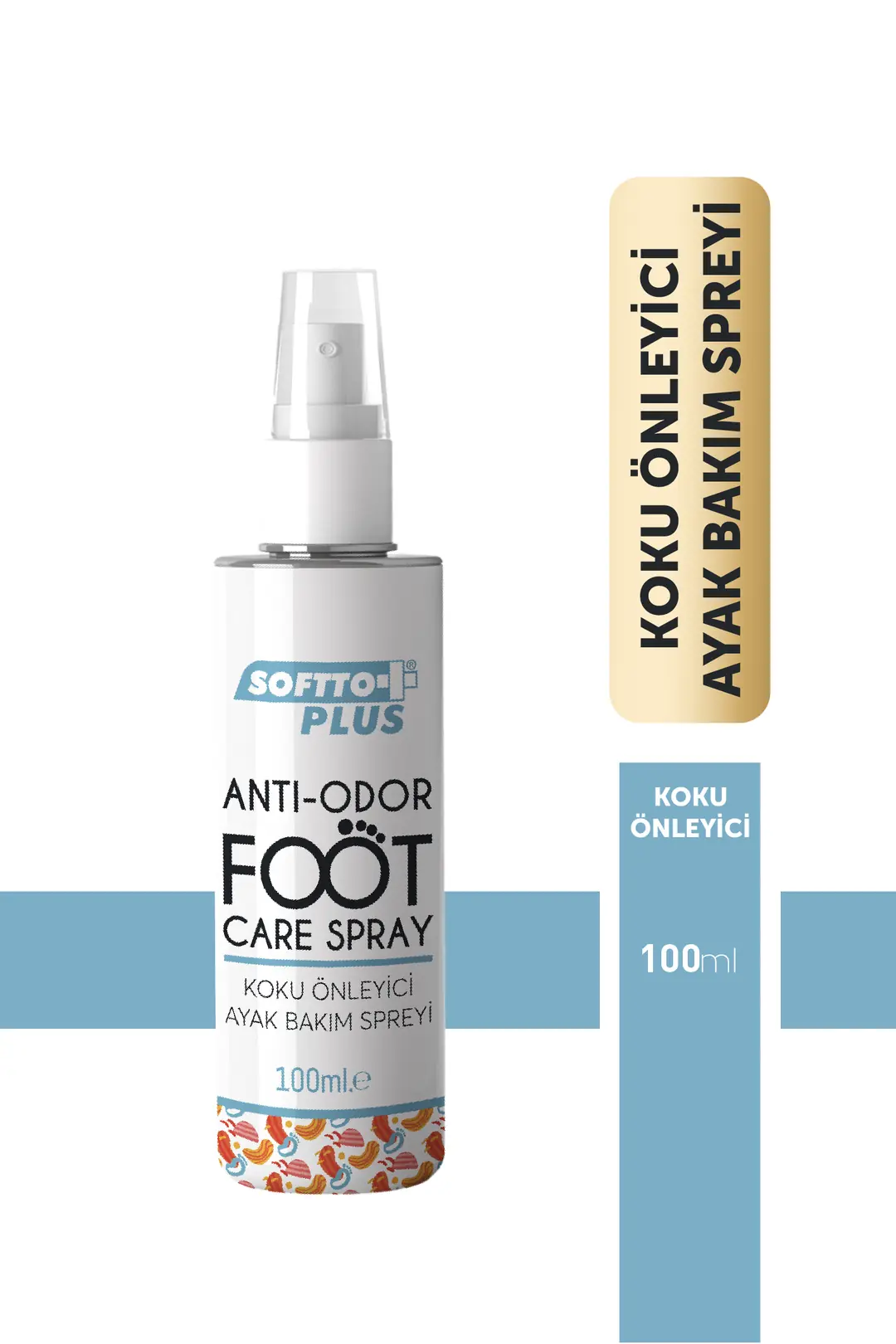SOFTTO PLUS AYAK BAKIM SPREYİ (KOKU ÖNLEYİCİ) 100 ML
