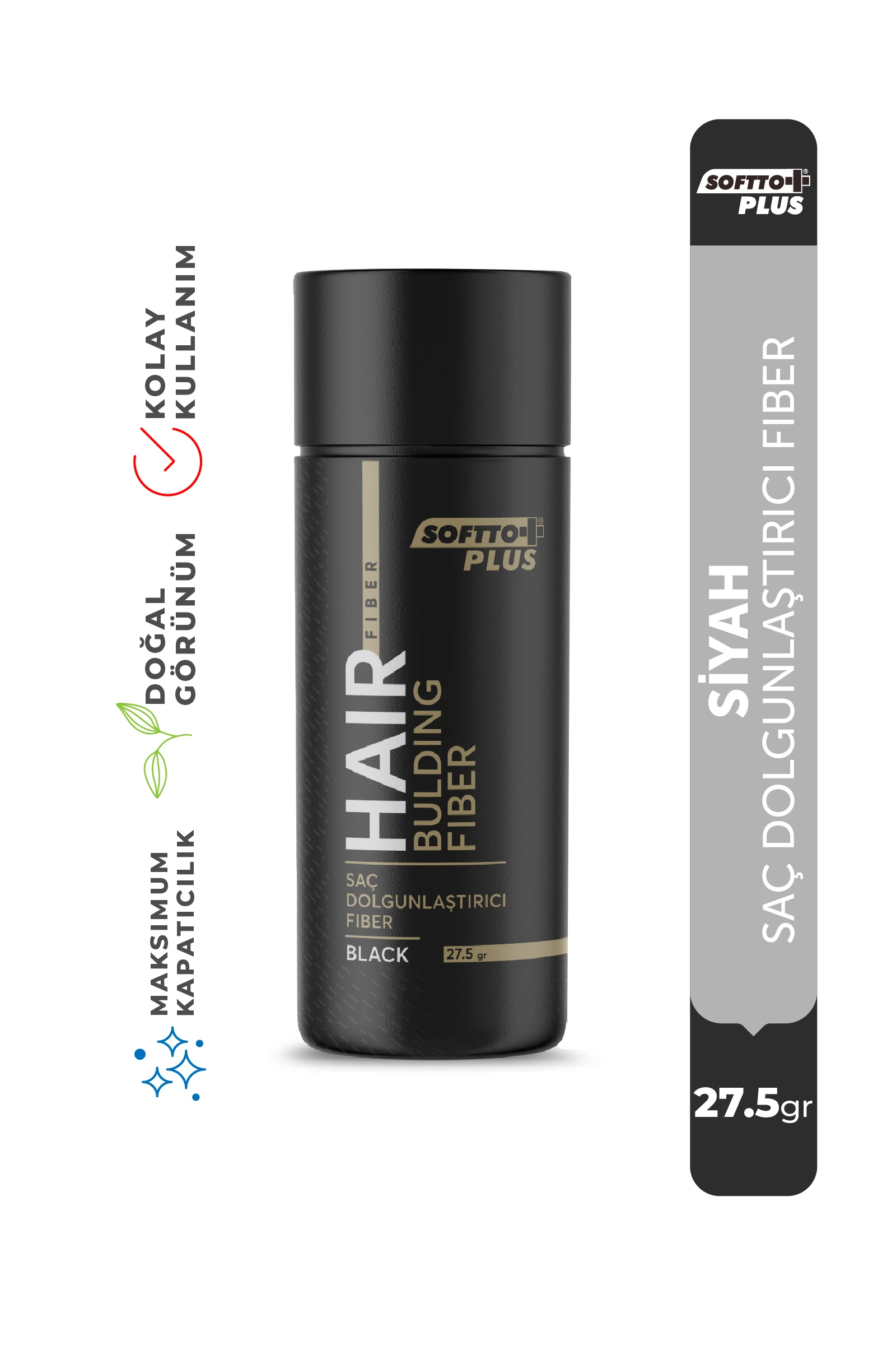 SOFTTO PLUS HAIR BULDING FIBER BLACK 27,5 GR