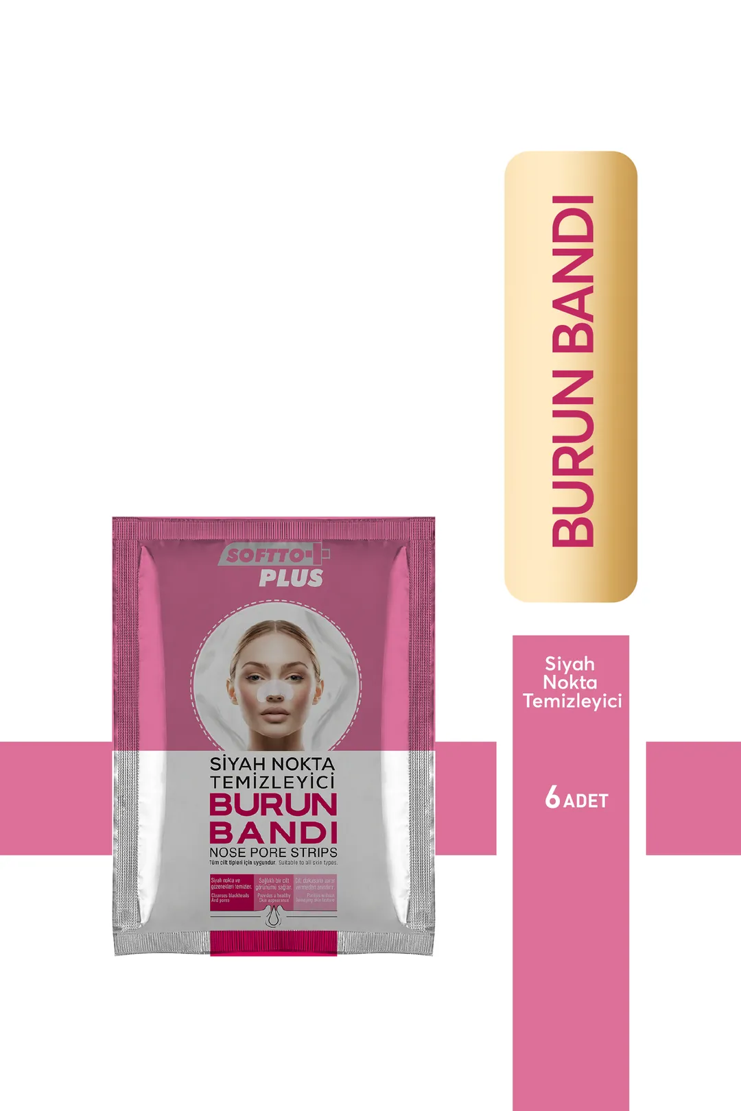 SOFTTO PLUS S.NOKTA TEMİZLEYİCİ BURUN BANDI KADIN