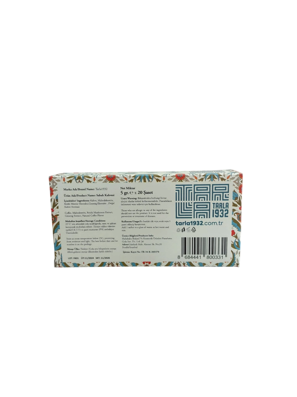 TARLA SABAH KAHVESİ 5G. X 20 ŞASET