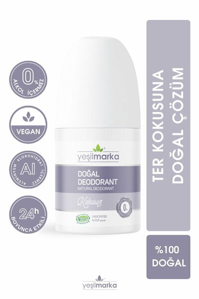 YEŞİL MARKA DOĞAL DEODORANT - KOKUSUZ 50 ML
