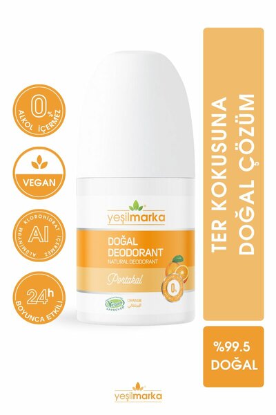 YEŞİL MARKA DOĞAL DEODORANT - PORTAKAL KOKULU 50 ML